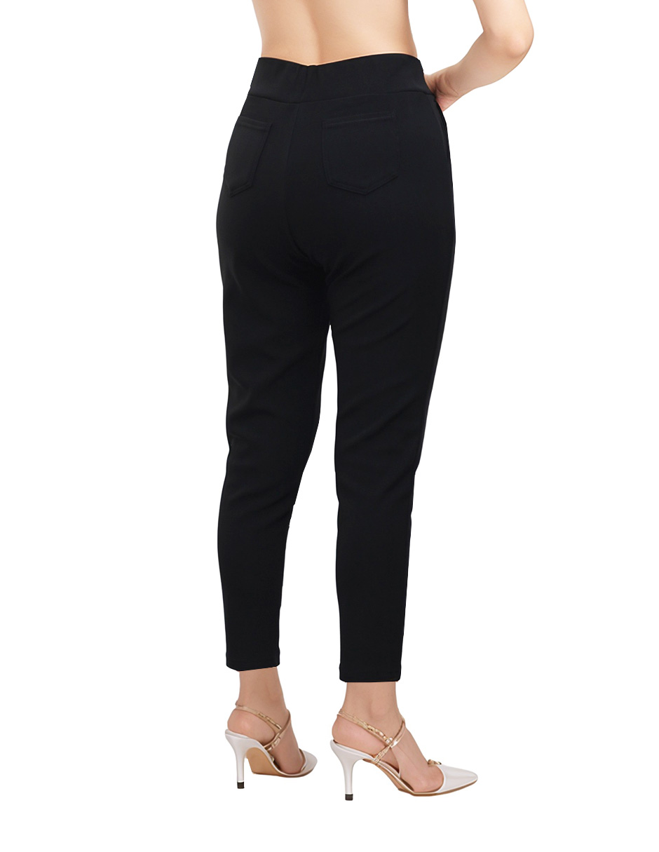 Pantalón casual recto entubado Beddel cropped stretch para mujer 