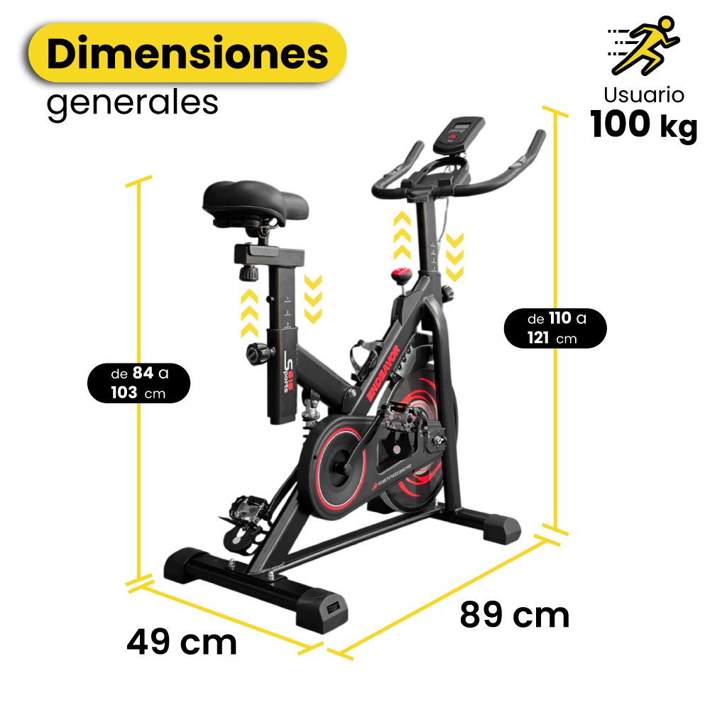 Bicicleta Magnética Fija Ejercicio Cardio Spinning Bluetooth Indoor 