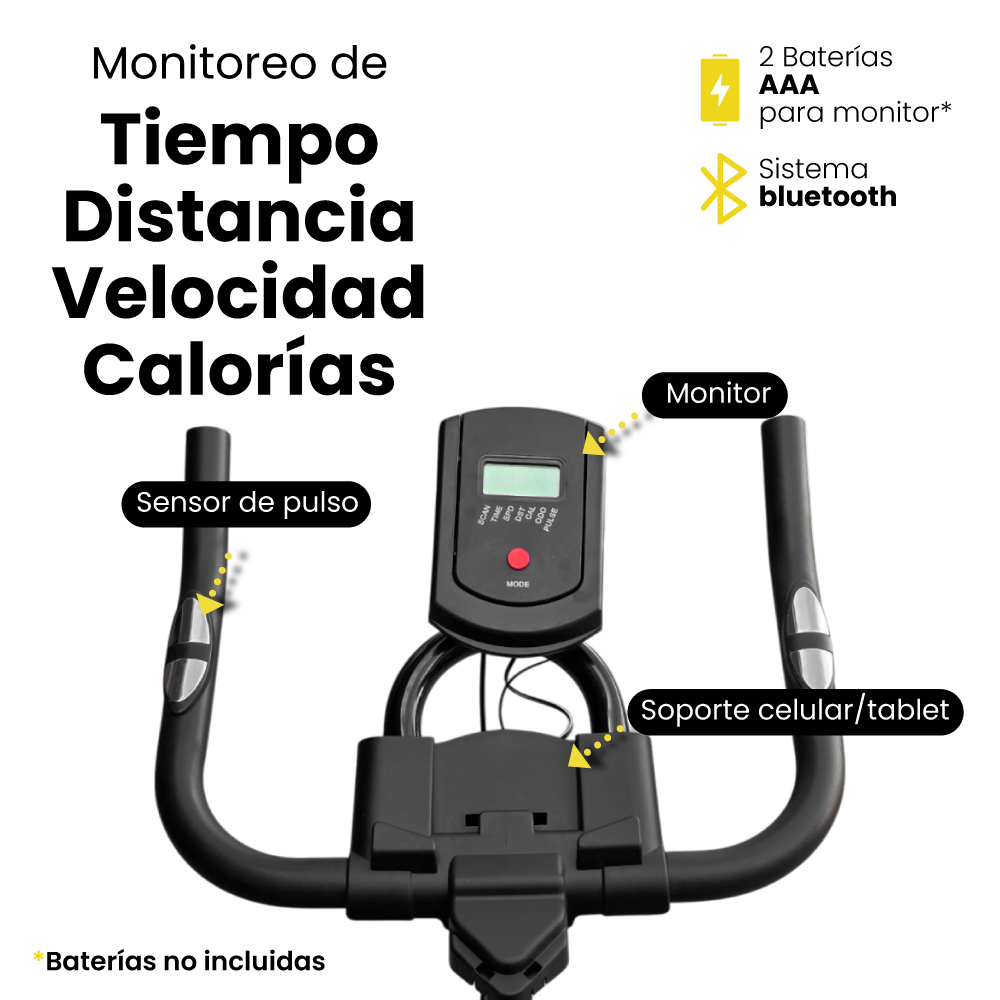 Bicicleta Magnética Fija Ejercicio Cardio Spinning Bluetooth Indoor 