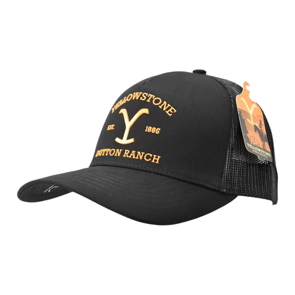Yellowstone Gorra Tipo Trucker Negra