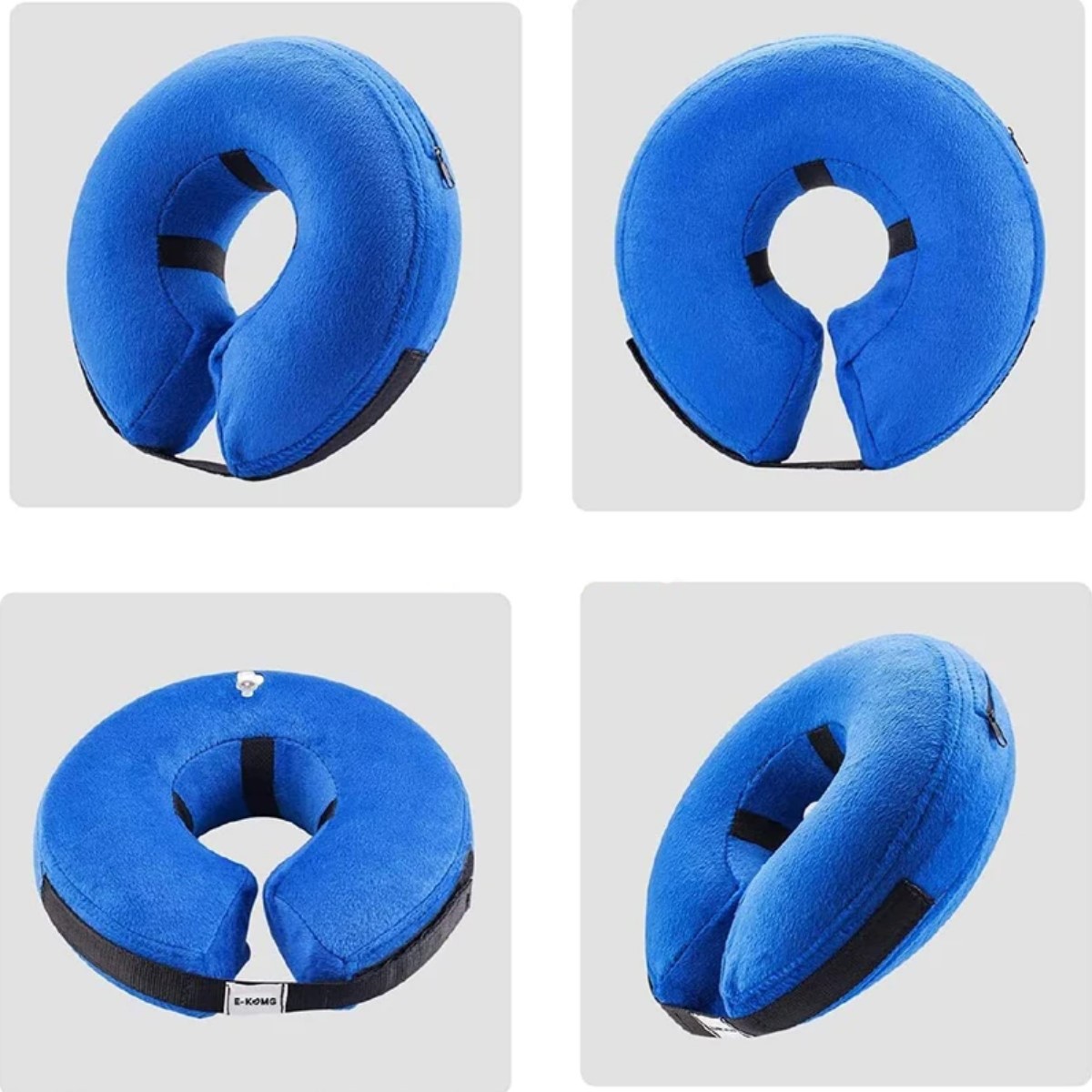 Collar isabelino dona azul XL protector perros gatos recuperación suave mascotas tela cómodo grande