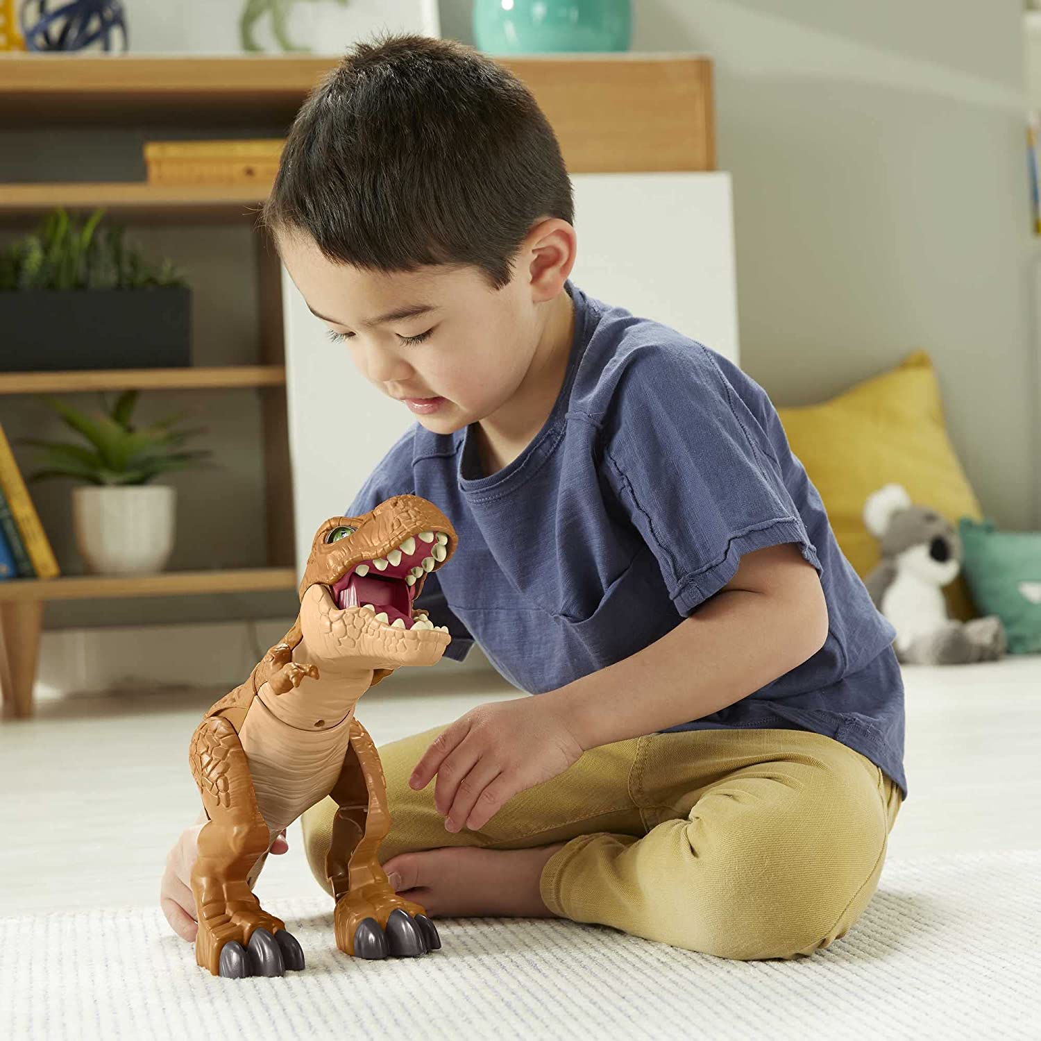 Imaginext Jurassic World Dinosaurio de Juguete T-Rex Acción de Combate