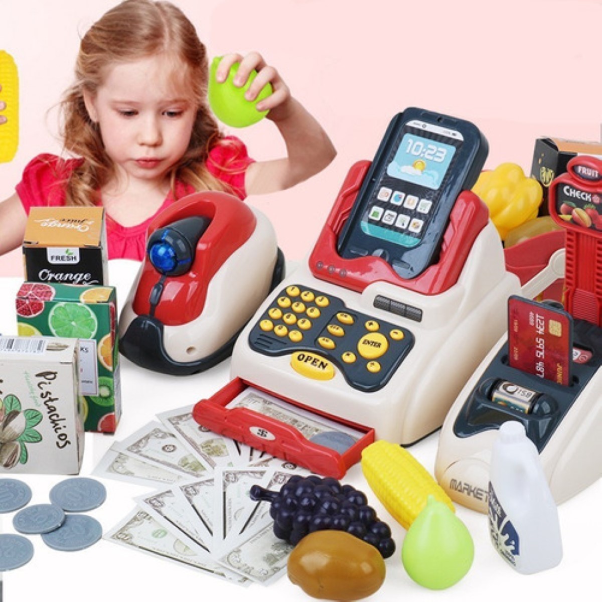 Caja Registradora Juguete De Infantil rojo blanco