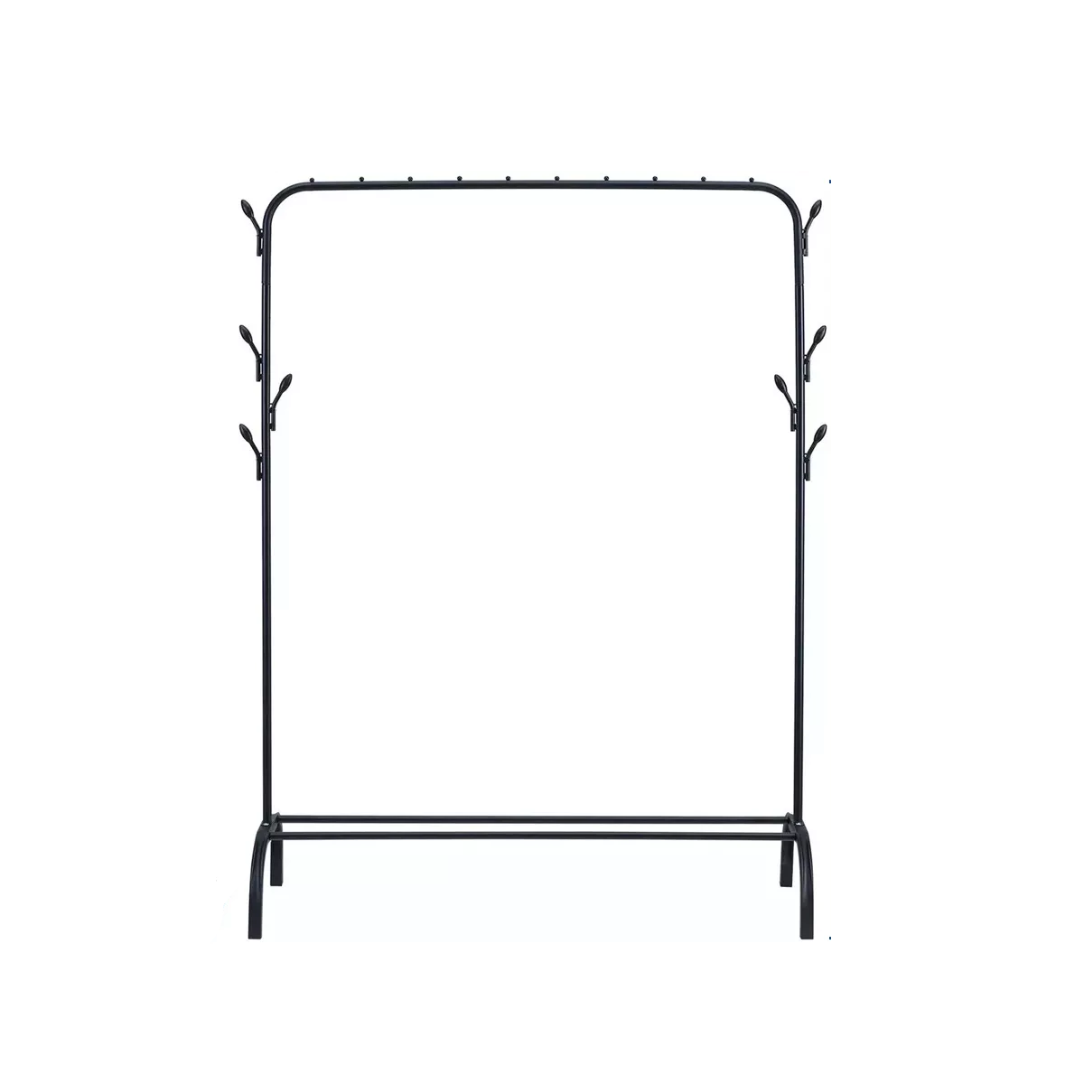 Perchero Rack Armable Ropa Organizador Closet Hogar Ganchos Color Negro