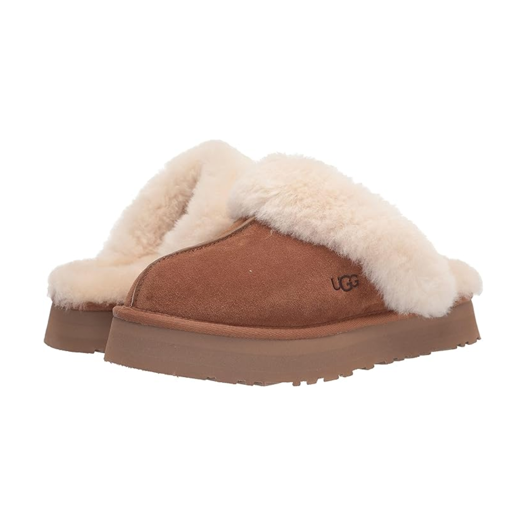 Pantuflas UGG Disquette para Mujer, Estilo Casual y Cómodo, Calzado Versátil de Uso Diario
