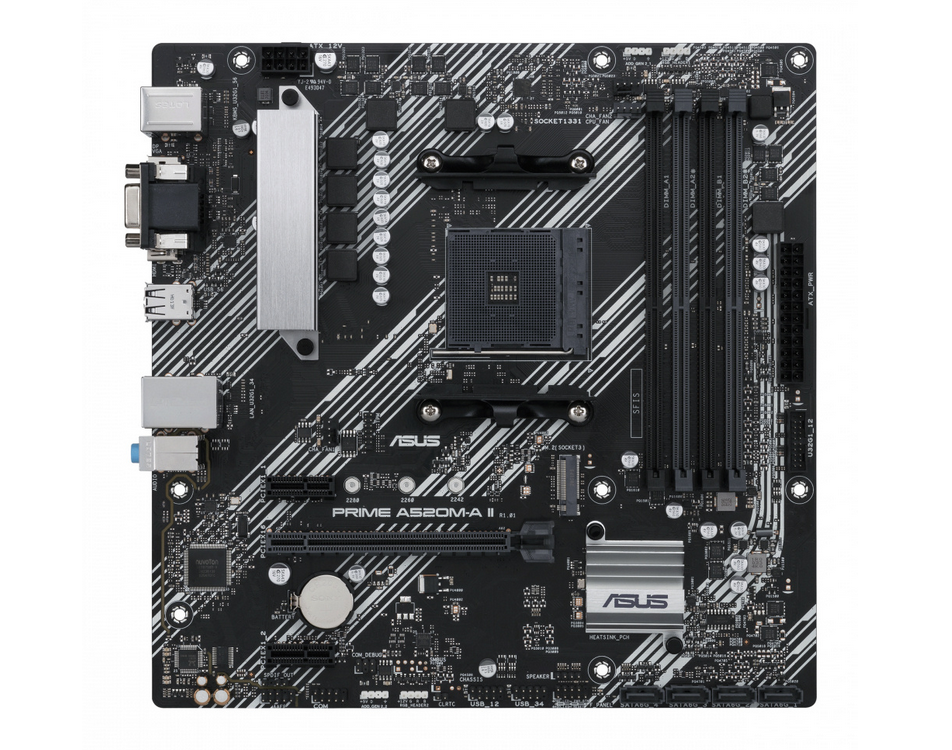 Tarjeta Madre ASUS Micro ATX PRIME A520M-A II CSM, S-AM4, AMD A520, HDMI, 128GB DDR4 para AMD. 