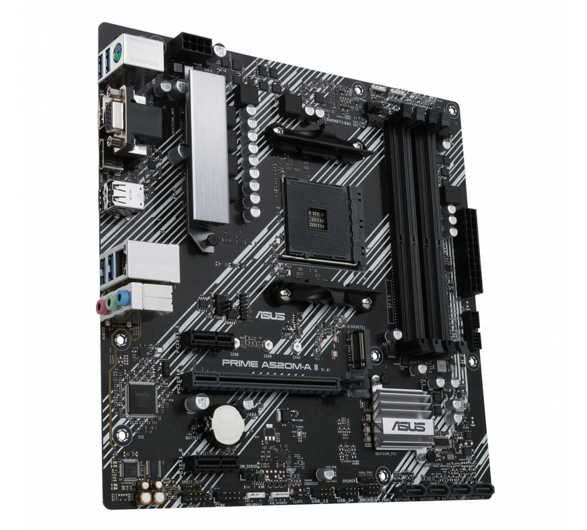 Tarjeta Madre ASUS Micro ATX PRIME A520M-A II CSM, S-AM4, AMD A520, HDMI, 128GB DDR4 para AMD. 