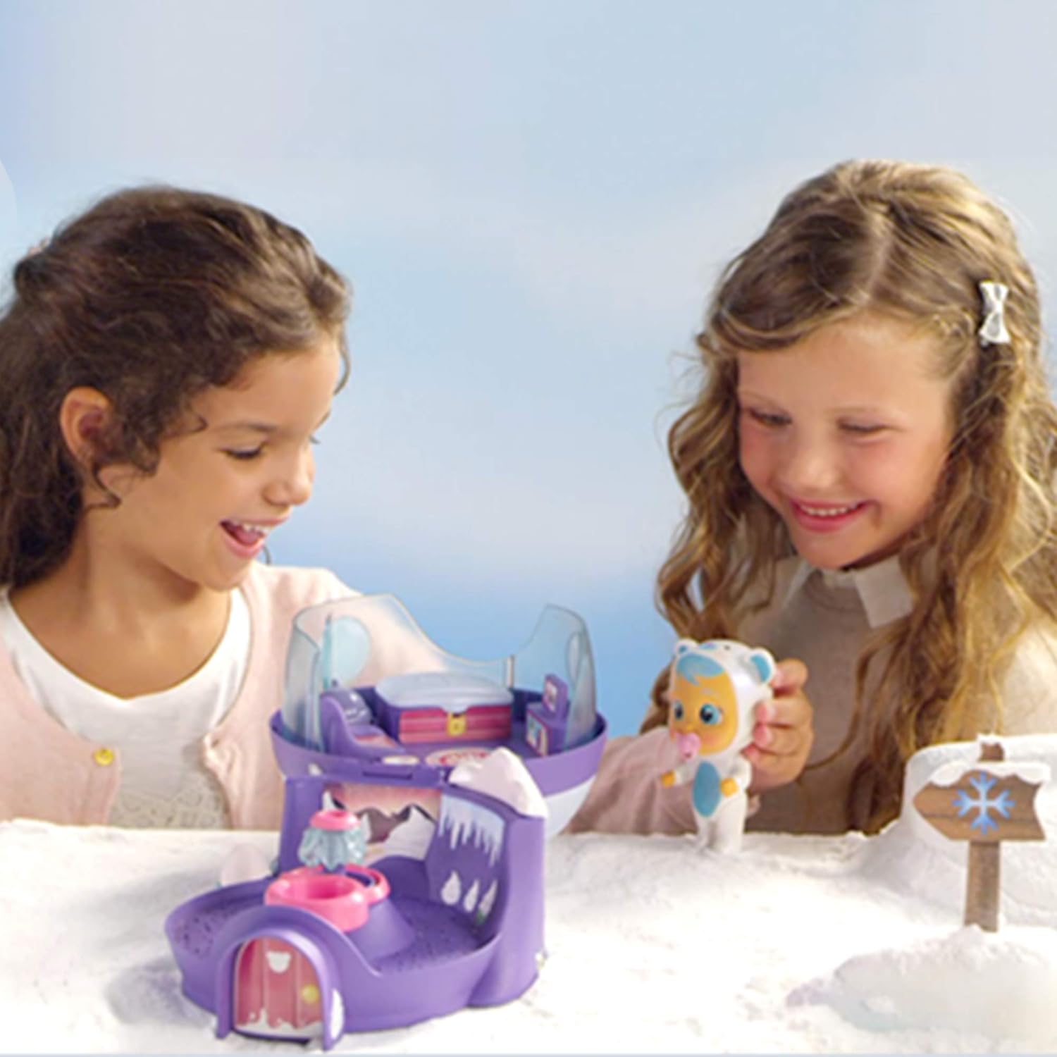 Bebes Llorones Iglú De Kristal Con Nieve De Verdad