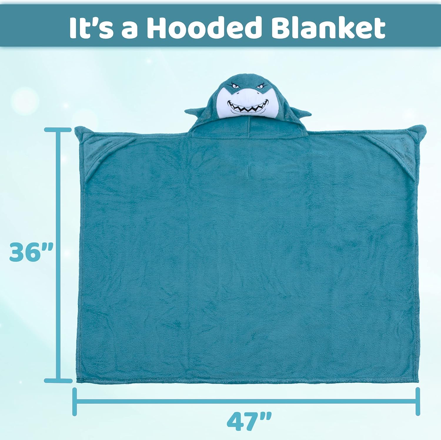 Comfy Critters Manta Para Niños De Tiburon 3 En 1
