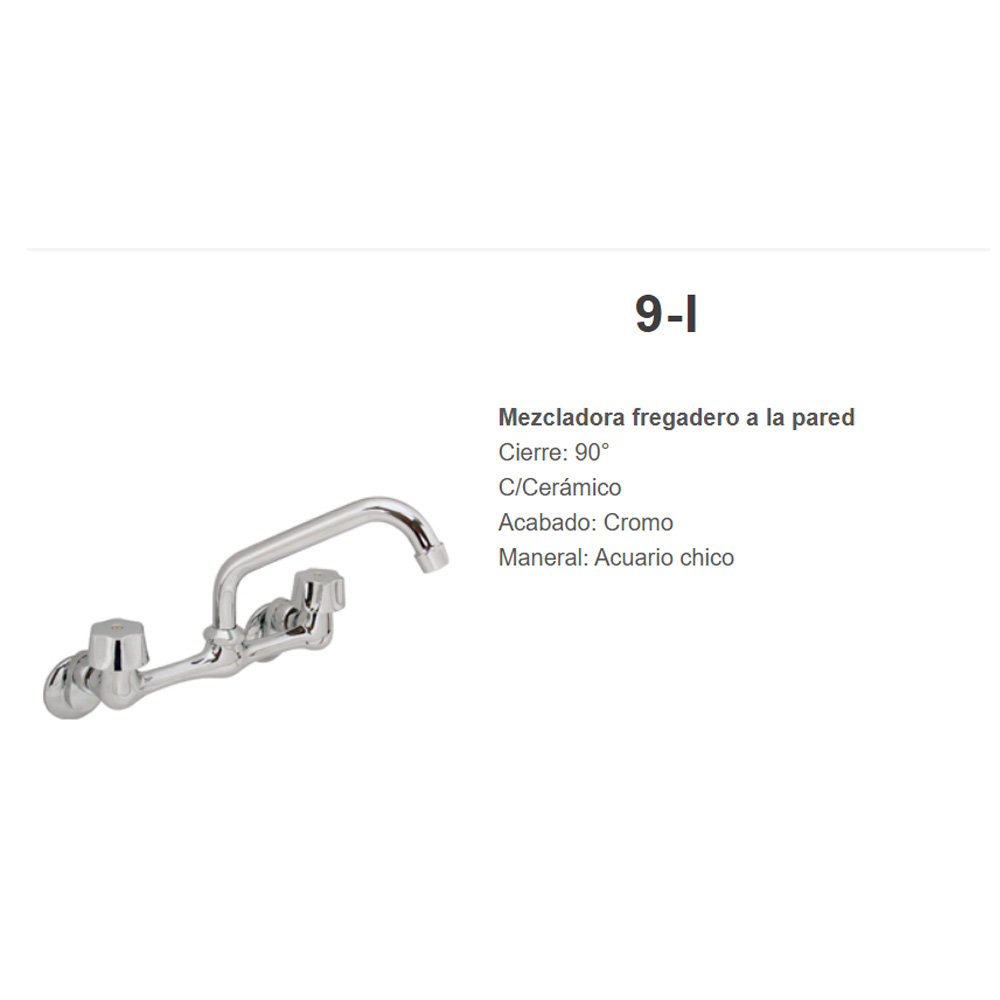 Mezcladora Para Fregadero Pared Rugo Fig9-I       