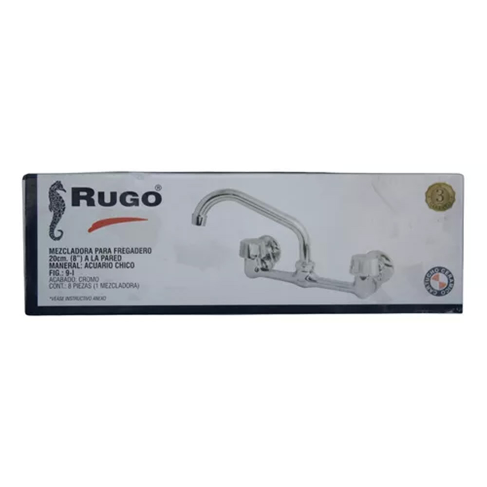 Mezcladora Para Fregadero Pared Rugo Fig9-I       