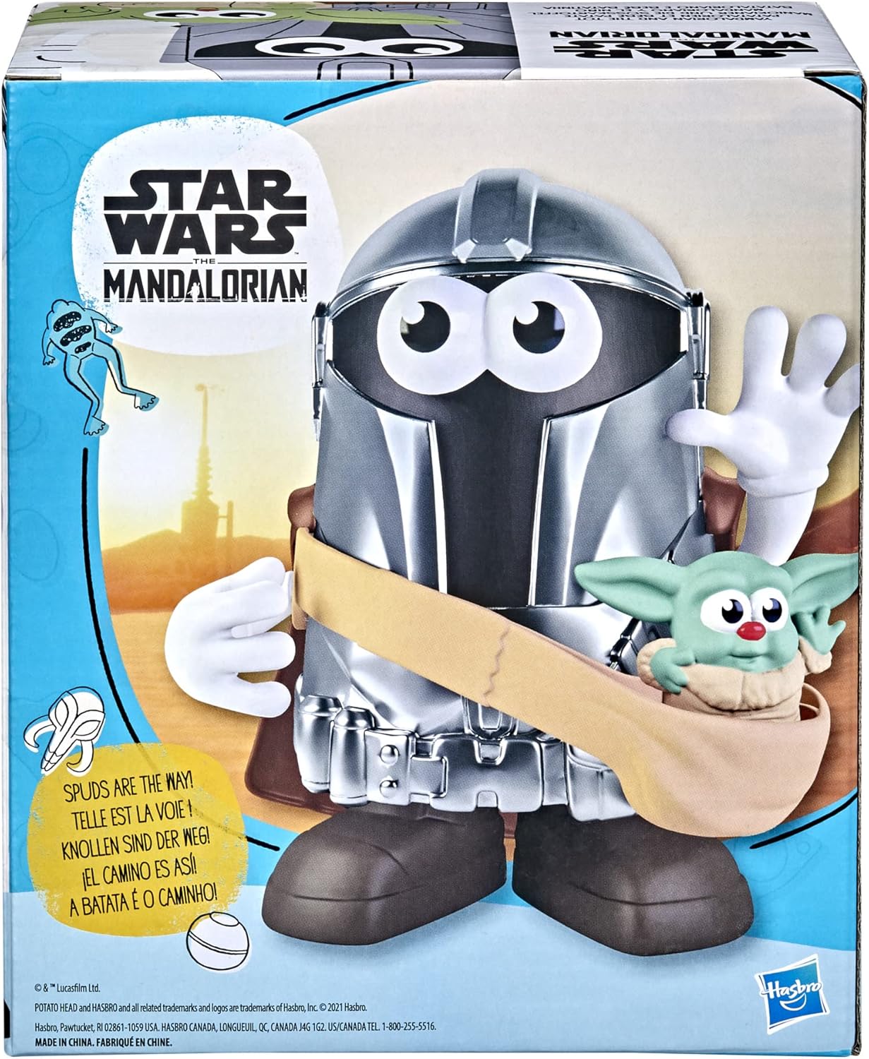 Figura Star Wars Cara De Papa Mandalorian Y Baby Yoda