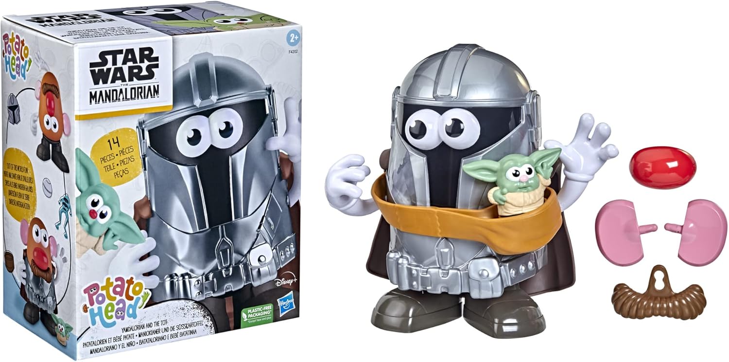 Figura Star Wars Cara De Papa Mandalorian Y Baby Yoda