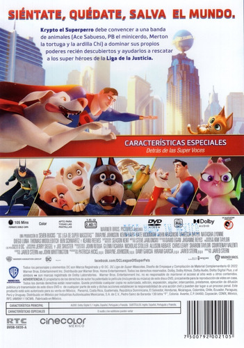 Liga De Supermascotas Dc Comics Pelicula Dvd