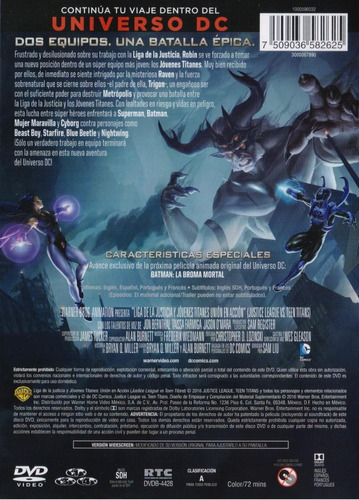 Liga De La Justicia Y Jovenes Titanes Union En Accion Pelicula Dvd