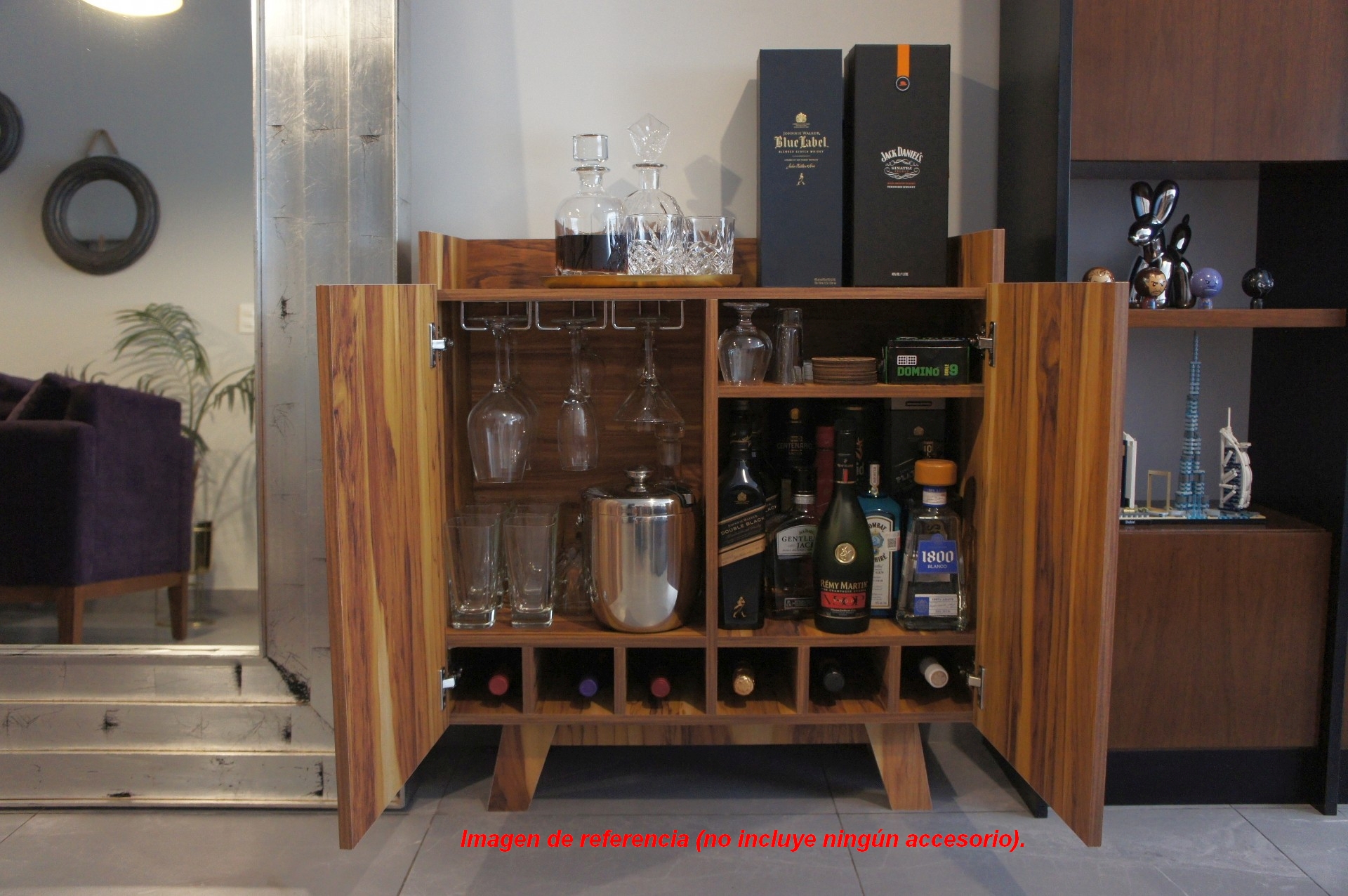 Minibar chocolate, mini bar, cava, cantina, cantinita, bar, servibar, servi bar, mueble de bar, organizador, organización, vino, vinos, licores, hielera cavita multiusos funcional, moderno, sala, cocina, hogar.