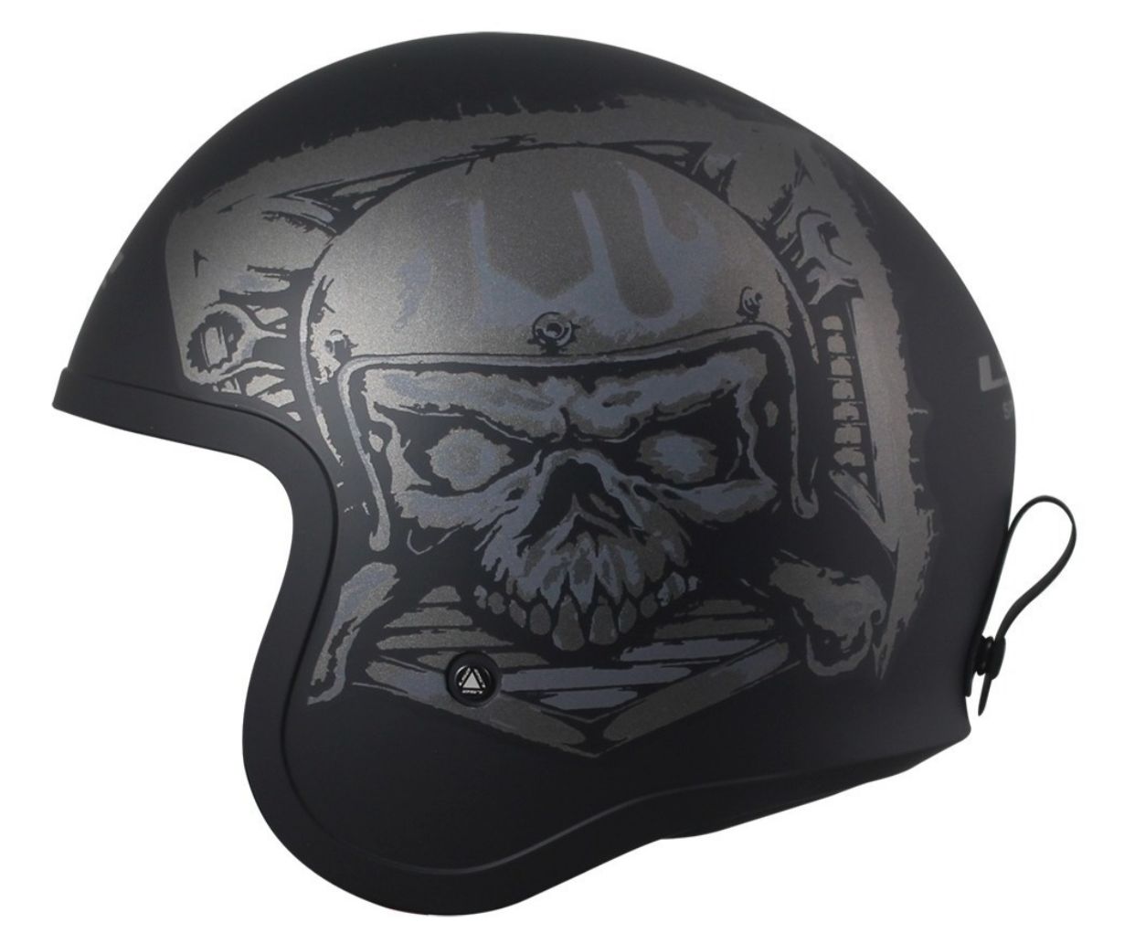 CASCO 3/4 LS2 SPITFIRE SKULL RIDER 0F599 CON GAFAS TALLA XL