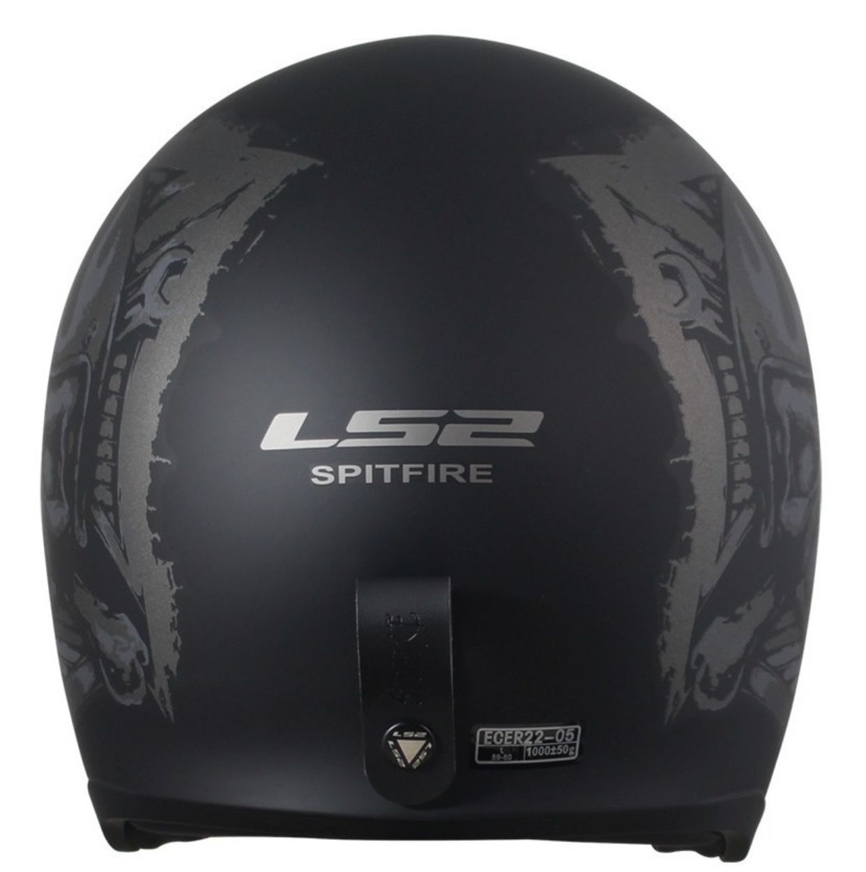 CASCO 3/4 LS2 SPITFIRE SKULL RIDER 0F599 CON GAFAS TALLA XL