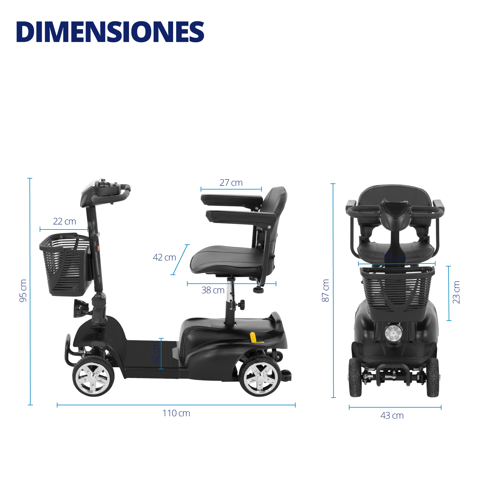Onof DAKOTA Scooter Electrico Medico de 4 ruedas