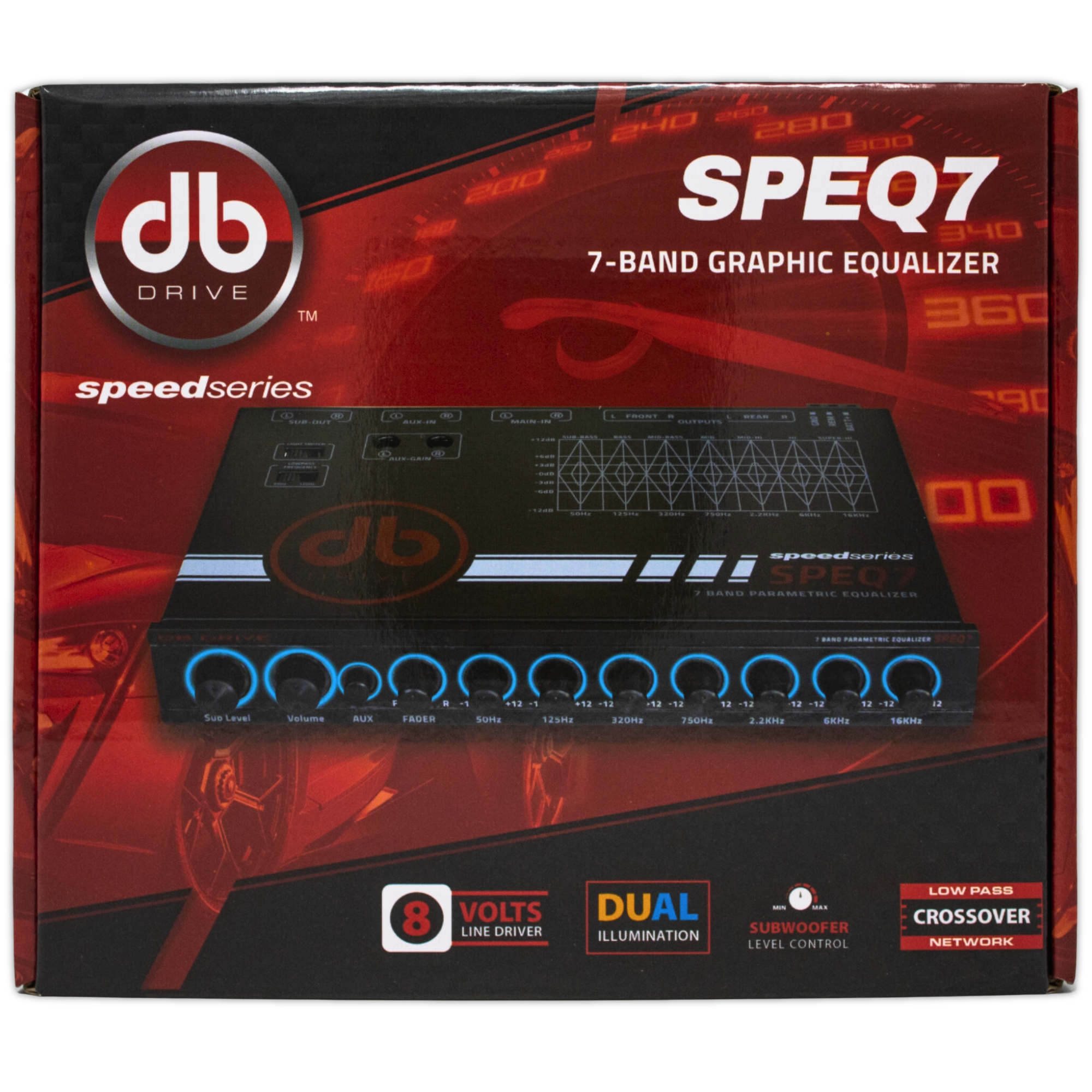 Ecualizador Paramétrico 7 Bandas DB Drive SPEQ7 8V