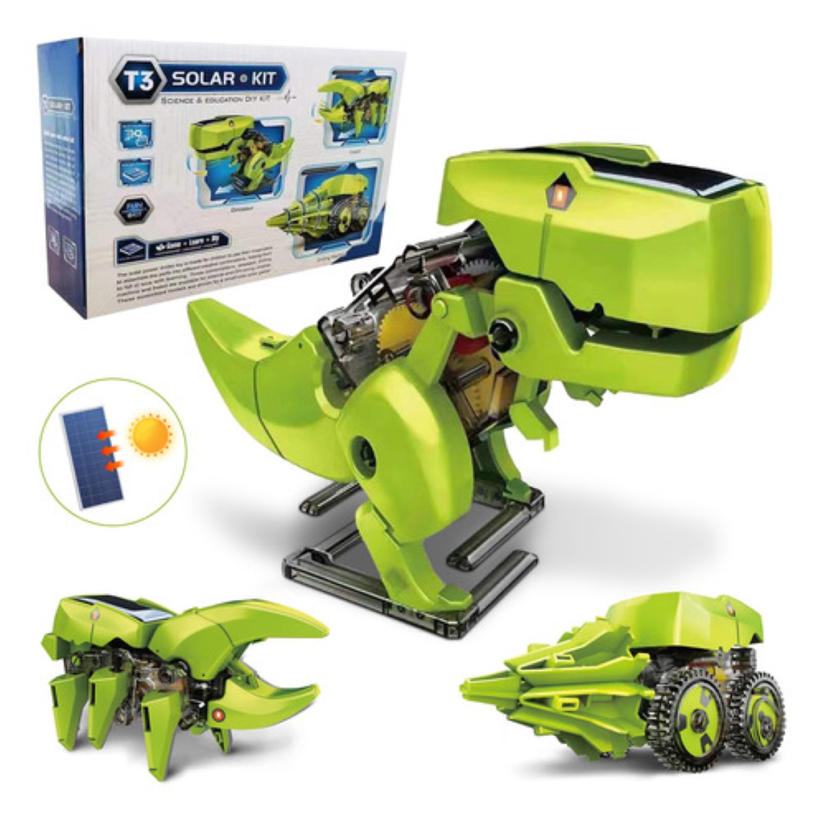 Dinosaurio Robot Solar Juguetes VERDE