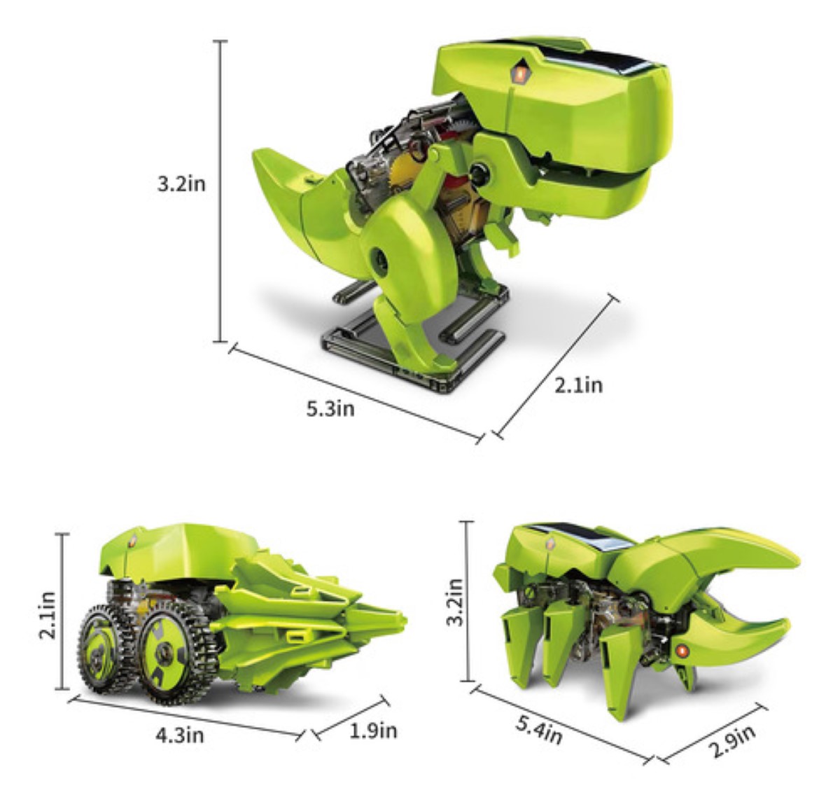 Dinosaurio Robot Solar Juguetes VERDE