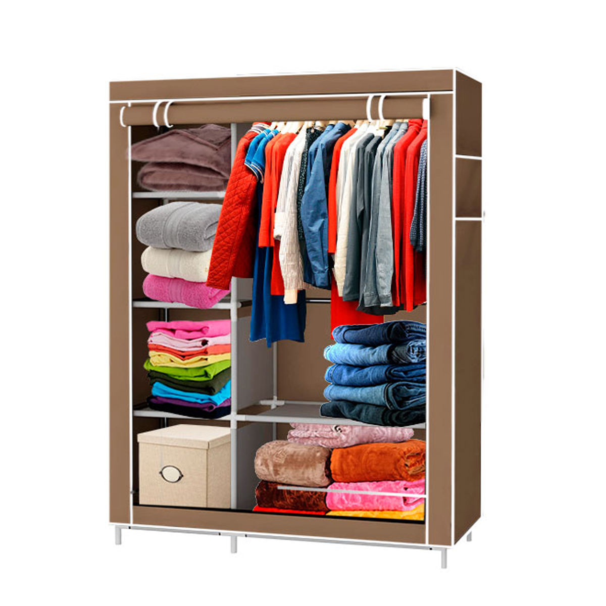 Closet Organizador De Ropa Armable Y Portátil Color Al Azar