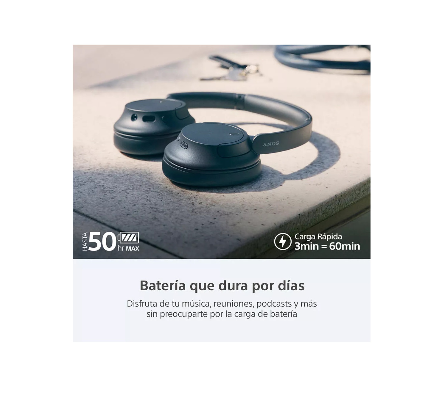 Audifonos Sony con Diadema Inalambricos Bluetooth con Cancelacion de Ruido Color Negro