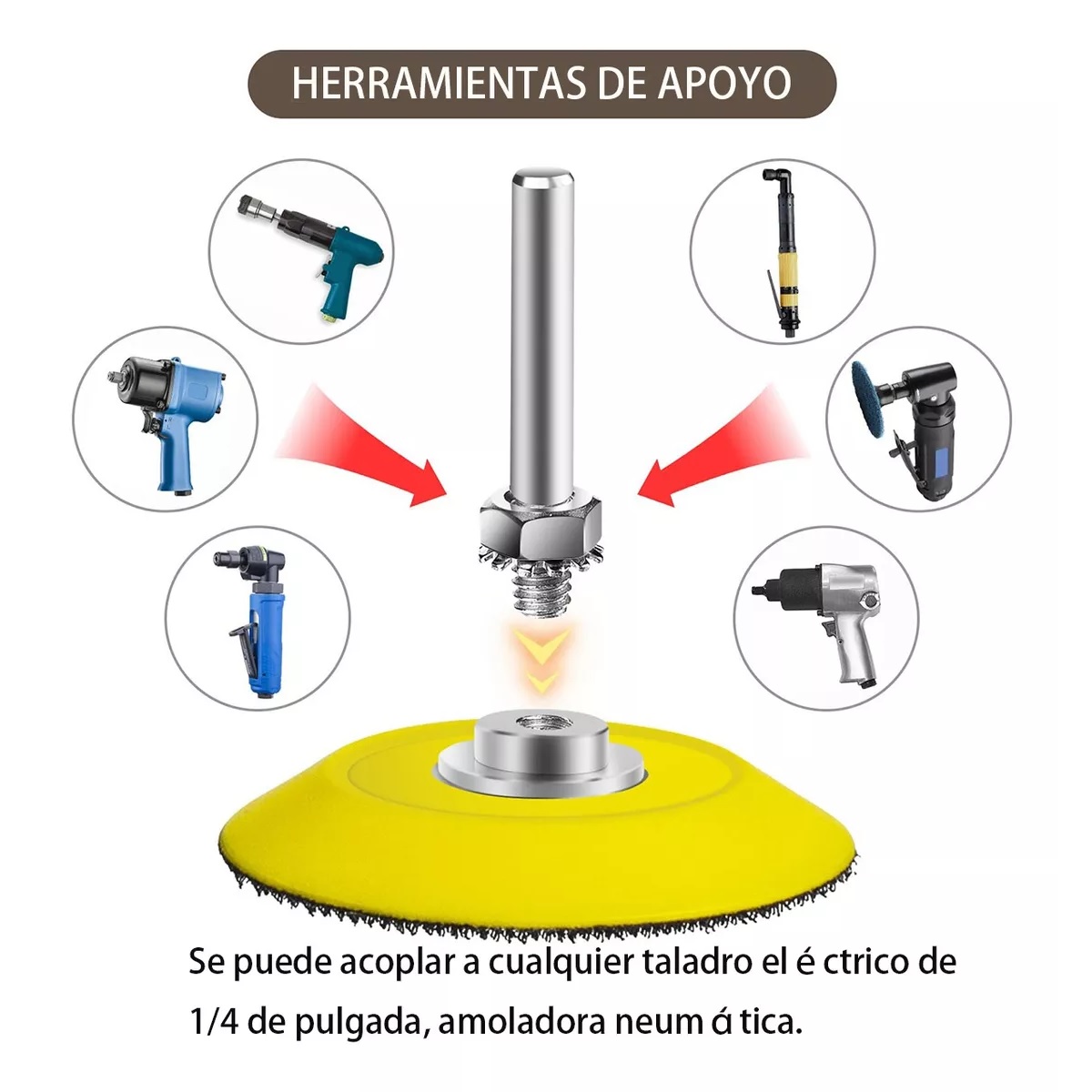 100pzs Discos De Lija Taladro Esmeril Adaptador 2 PuLG Agua