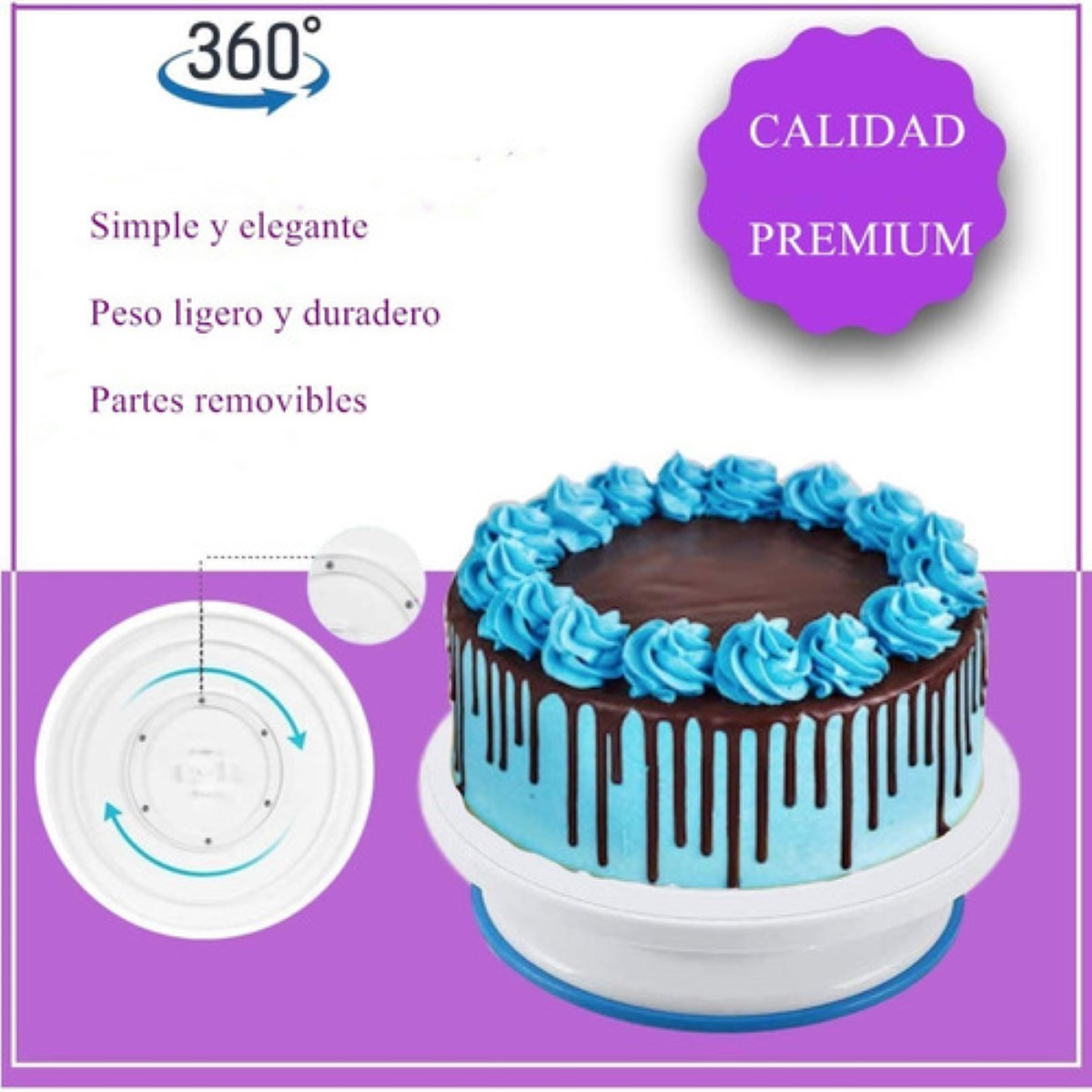137 Duyas Boquillas Rusas Base Giratoria Pasteles Repostería MORADO COLORES