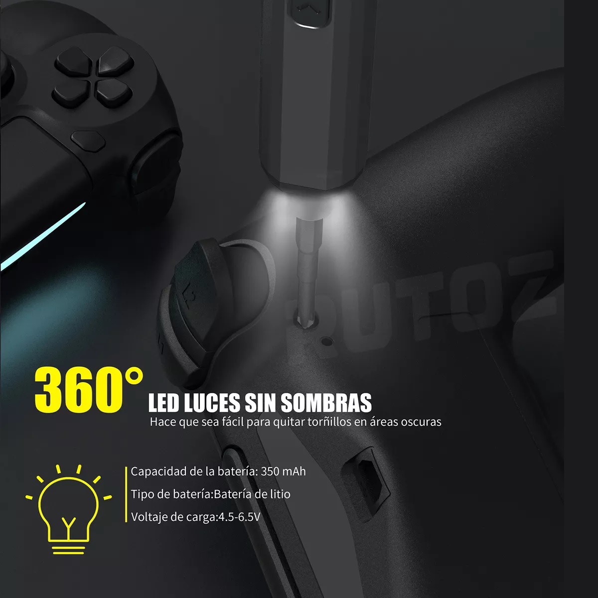Atornillador Eléctrico Kit De Desarmadores Inalámbrico Usb-c