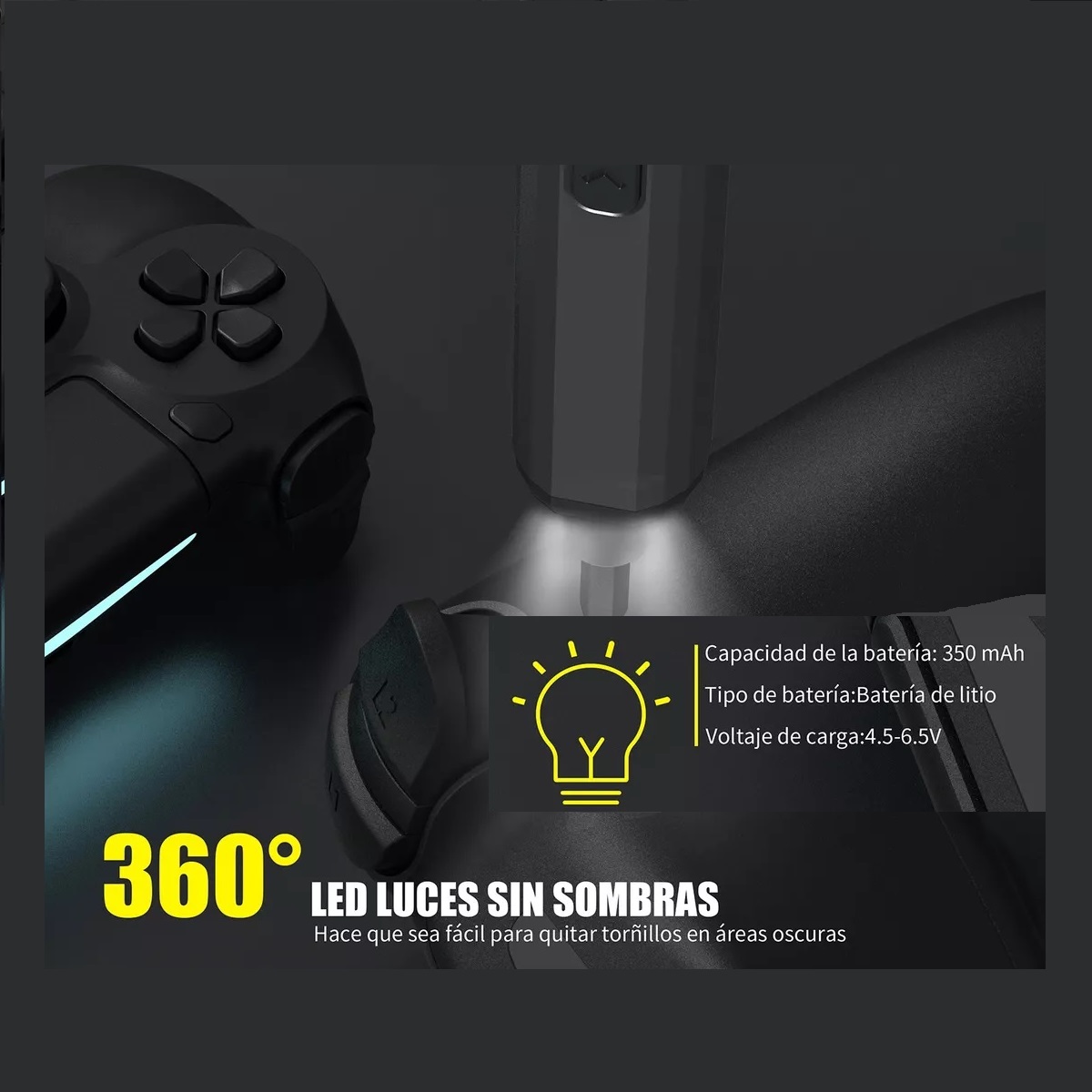 Atornillador Eléctrico Kit De Desarmadores Inalámbrico Usb-c