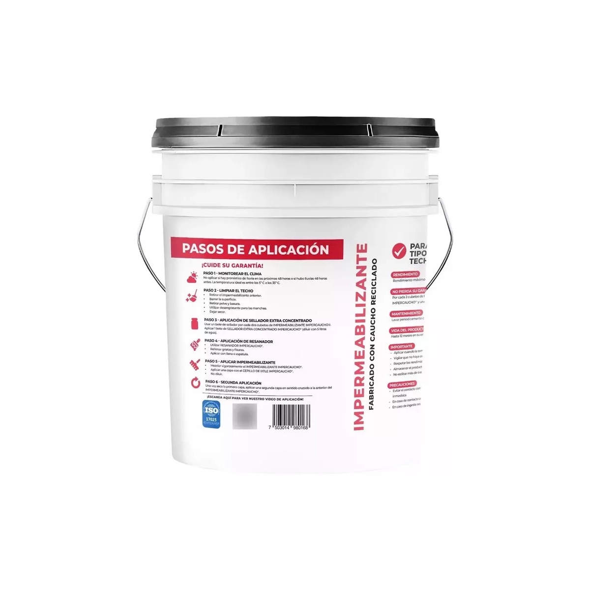 Impermeabilizante Ecológico Siliconado Impercaucho 19L Blanco