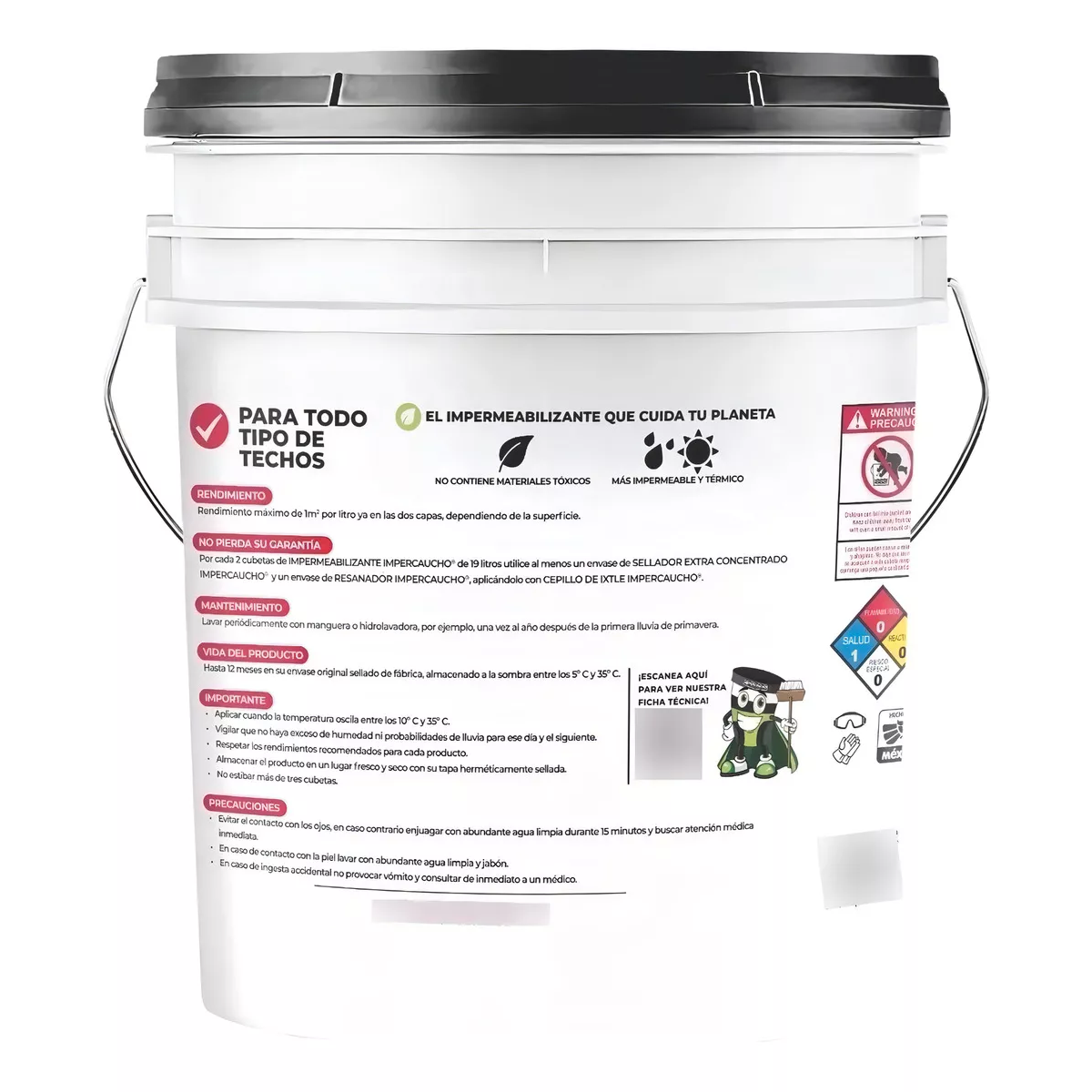 Impermeabilizante Ecológico Siliconado Impercaucho 19L Rojo Terracota