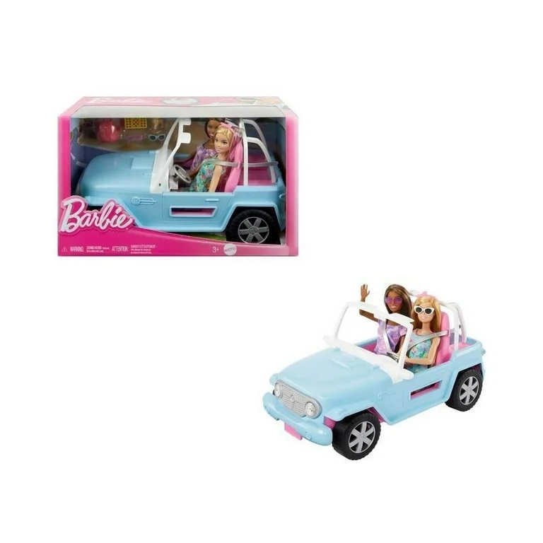 Barbie Camioneta con 2 Muñecas