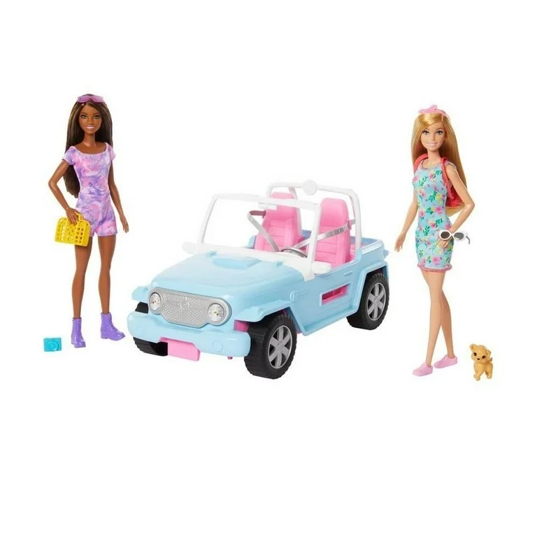 Barbie Camioneta con 2 Muñecas