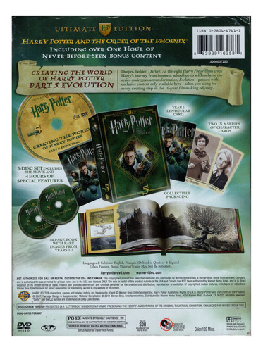 Harry Potter La Orden Del Fenix Año 5 Ultimate Blu-ray