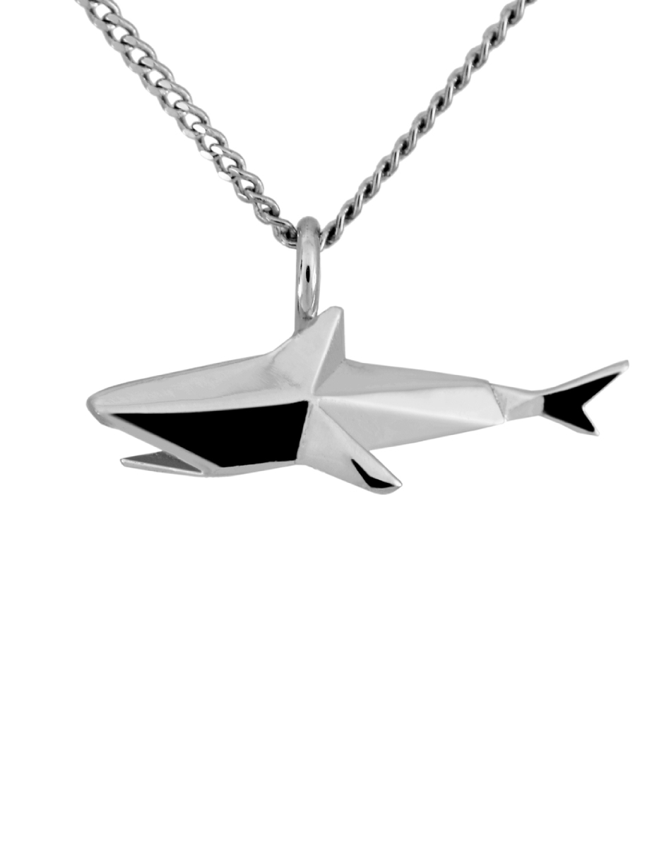 Dije Tiburón Origami de Plata .925