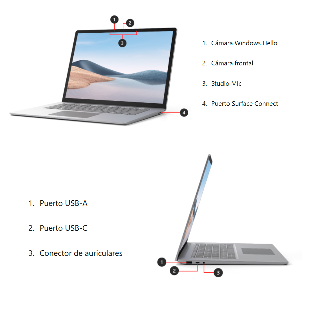 Laptop Surface 4 Microsoft Amd Ryzen 5 256GB 13" Ingles Plateado Reacondicionado