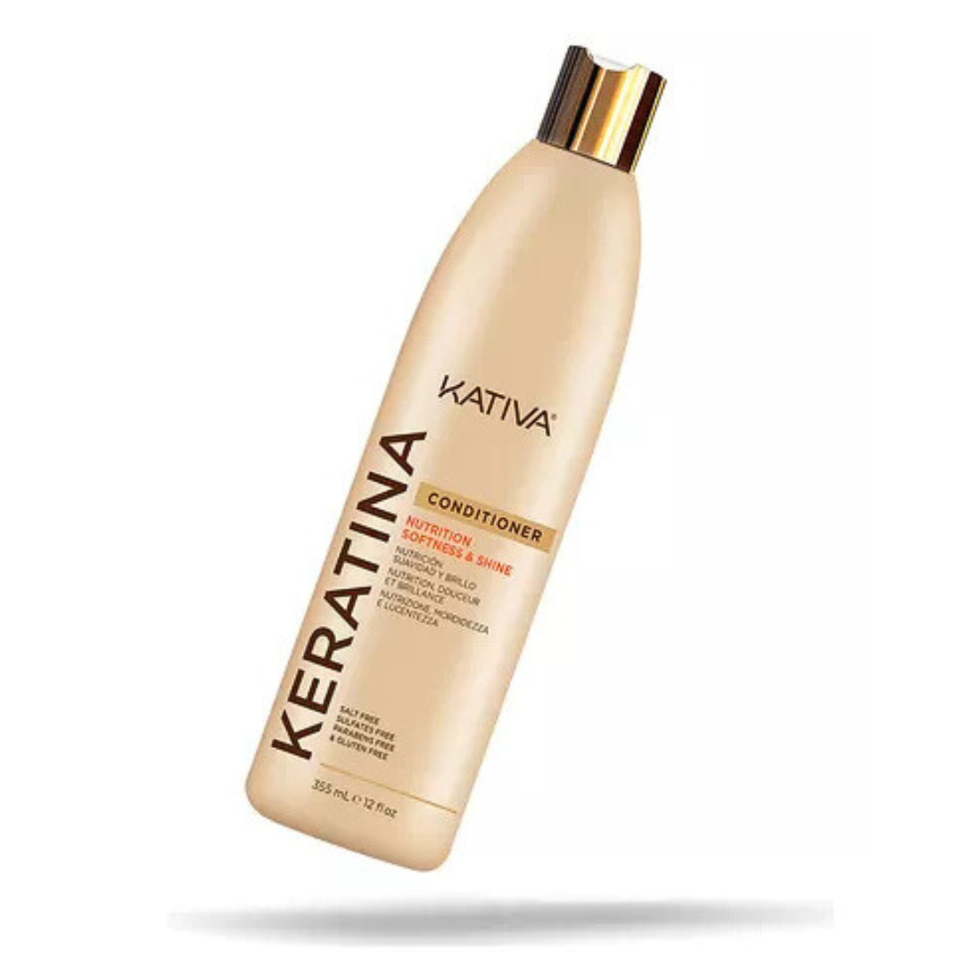 KATIVA Keratin-Balsam 250 Ml – Sulfatfreier Conditioner Mit Hydrolysiertem Keratin Für Geschädigtes Haar, Glätte & Glanz