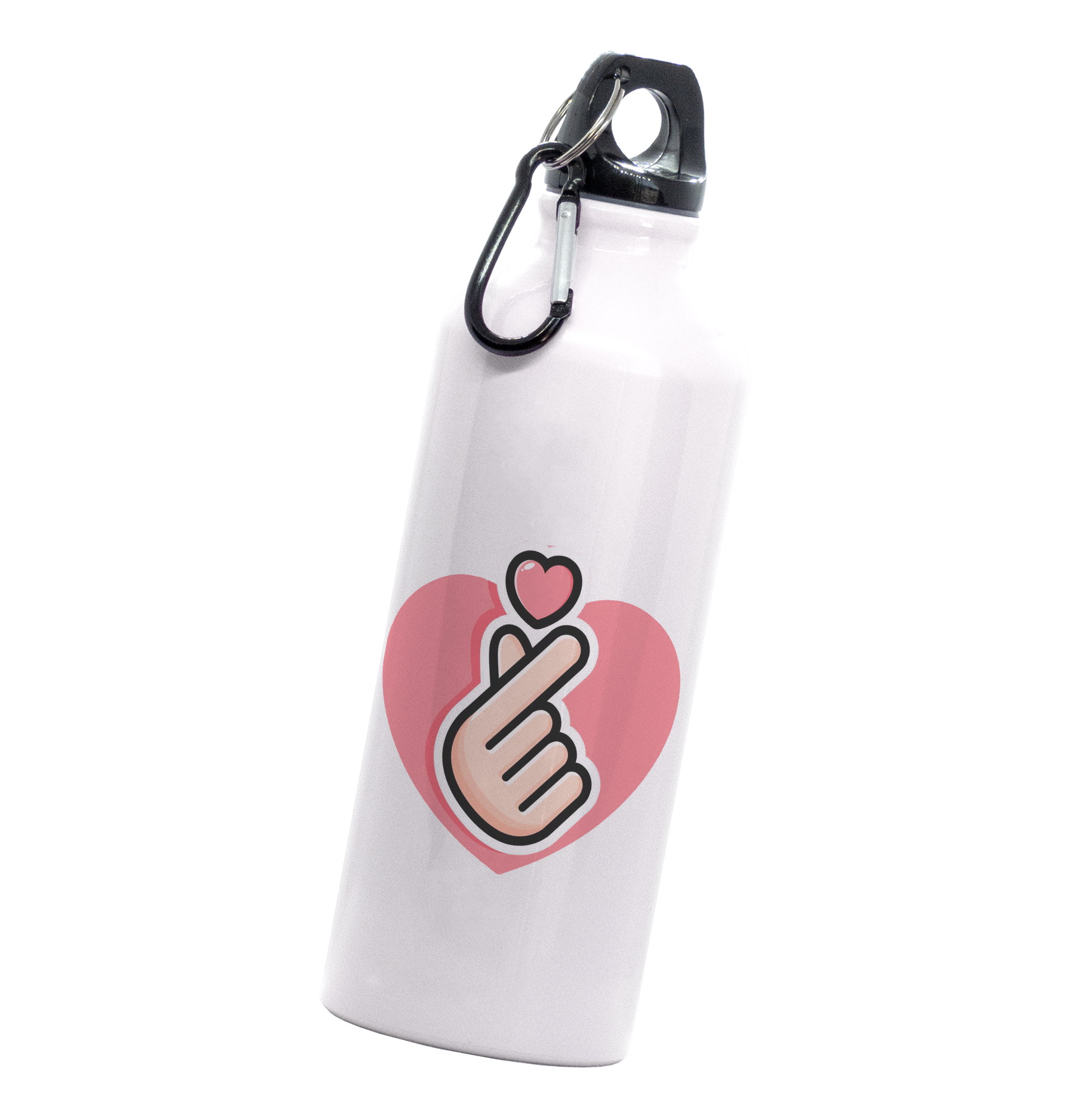Cilindro corazon coreano | love amor | Botella Deportiva | 600 Ml | Bebidas Frías | No térmico | Acero Inoxidable
