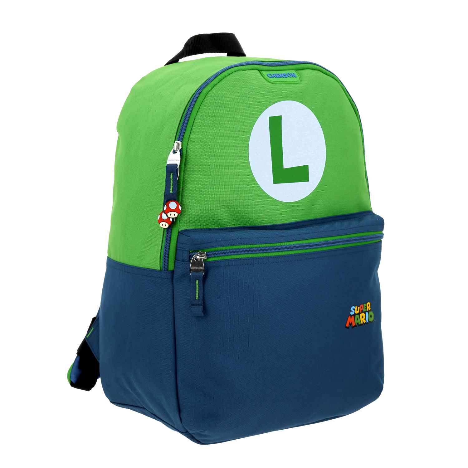 Mochila Escolar Grande Chenson Mario Bros Logo Luigi Tonsky MB66505-G