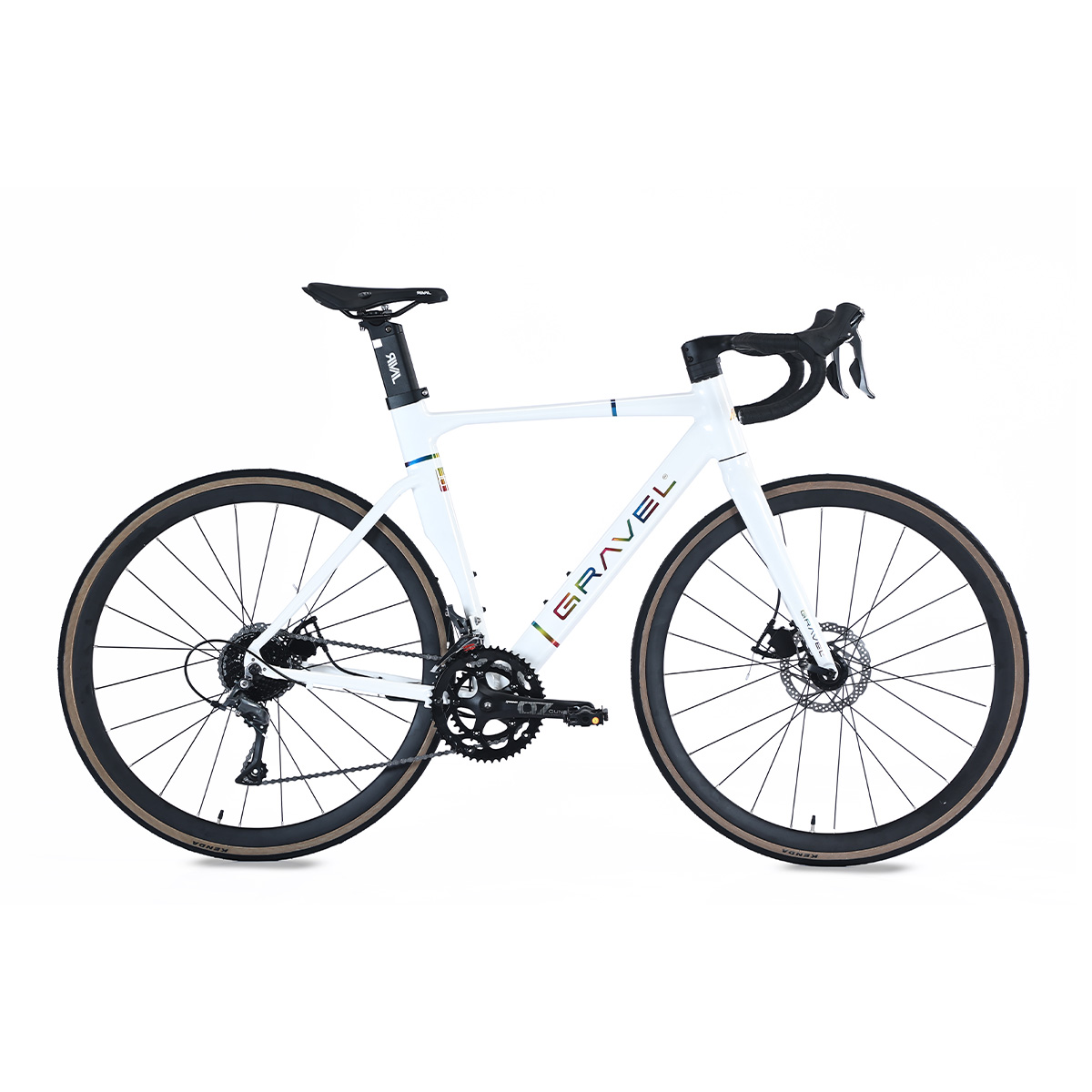 Bicicleta Gravel De Ruta LOOP R700*C, 16V, SHIMANO CLARIS Blanco