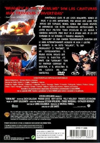 Gremlins 1984 Zach Galligan Pelicula Dvd