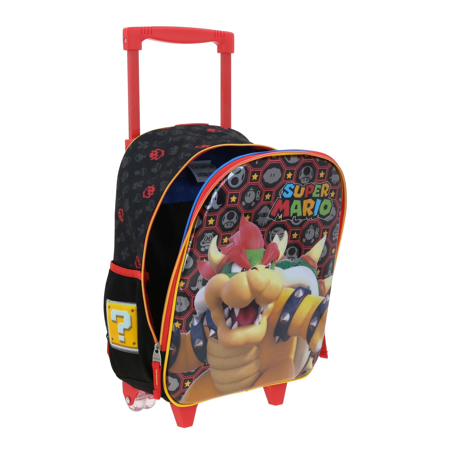 Mochila Chica Chenson Ruedas Niño Escolar Kinder Bowser Mario Rewo MB66321-3 Carro de Fabrica