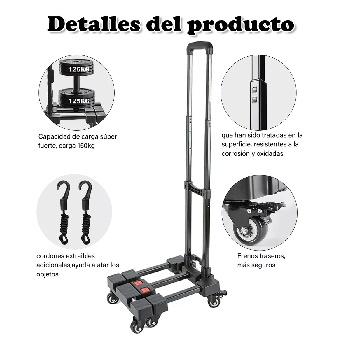 Diablitos De Carga Plegable Con Extensible Capacidad
