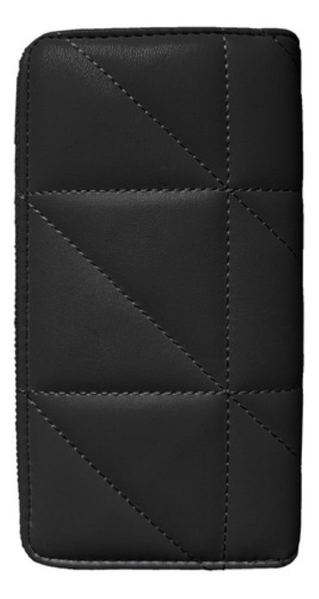 Cartera Billeteras Tarjetera Moderna Para Dama Color Negro Diseño de la tela Rayas
