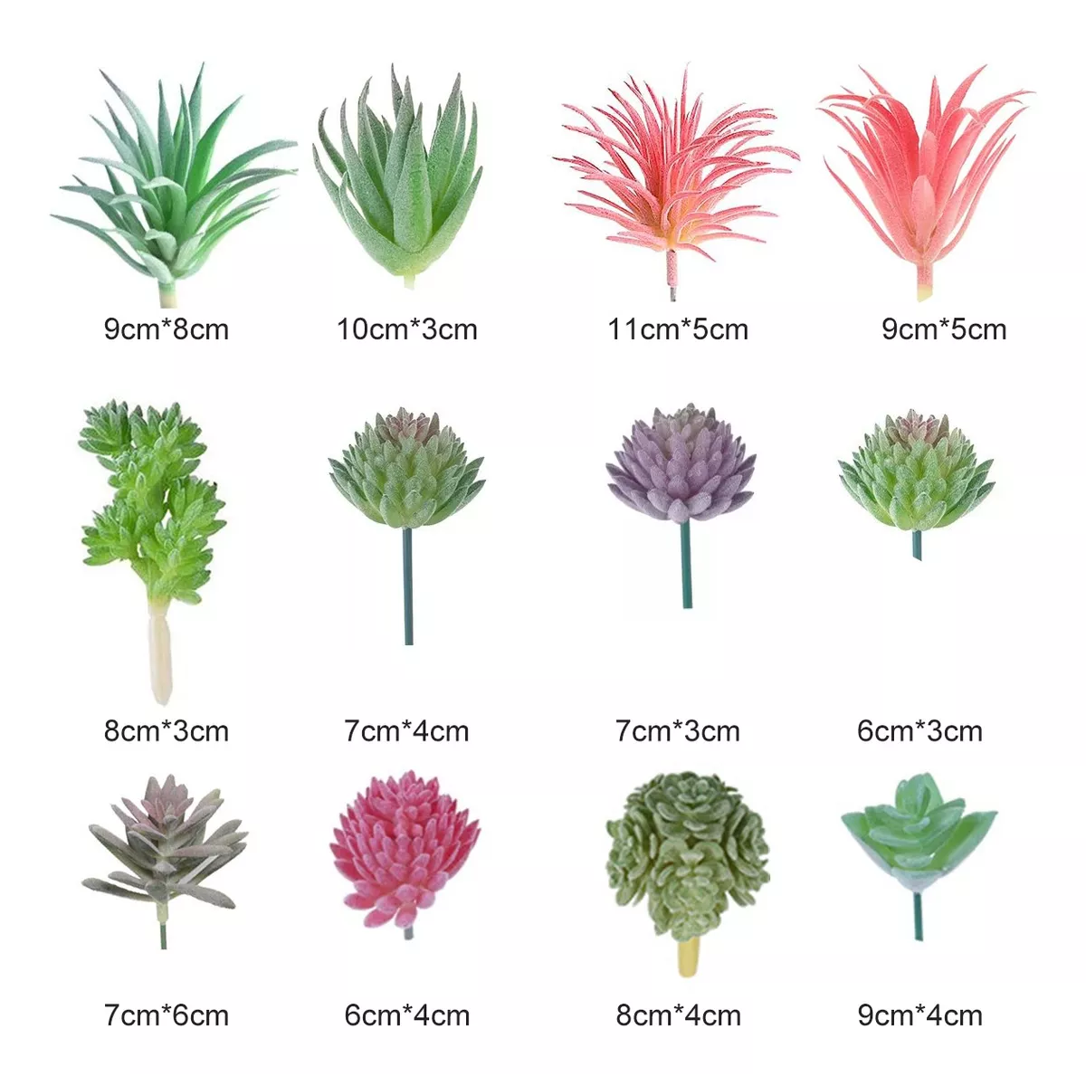 Plantas Artificiales Flores Suculentas 21 Pcs Decoración
