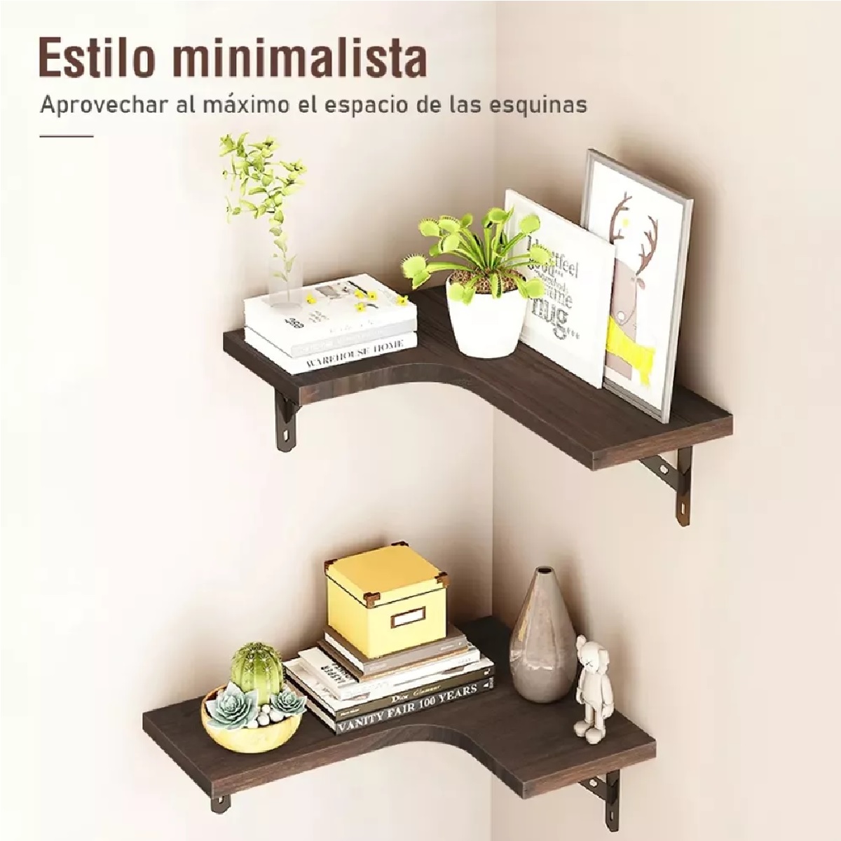 3 Uds Repisas De Madera Para Dormitorio Cocina Baño
