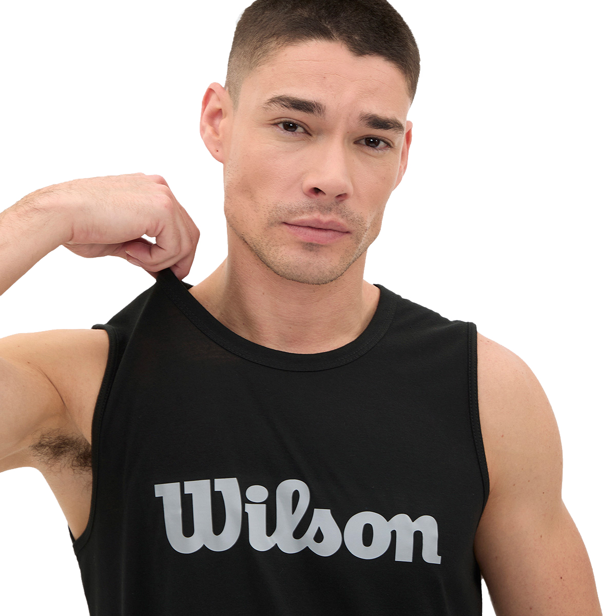 Playera Wilson Polyspun Sin Manga Estampada para Hombre 
